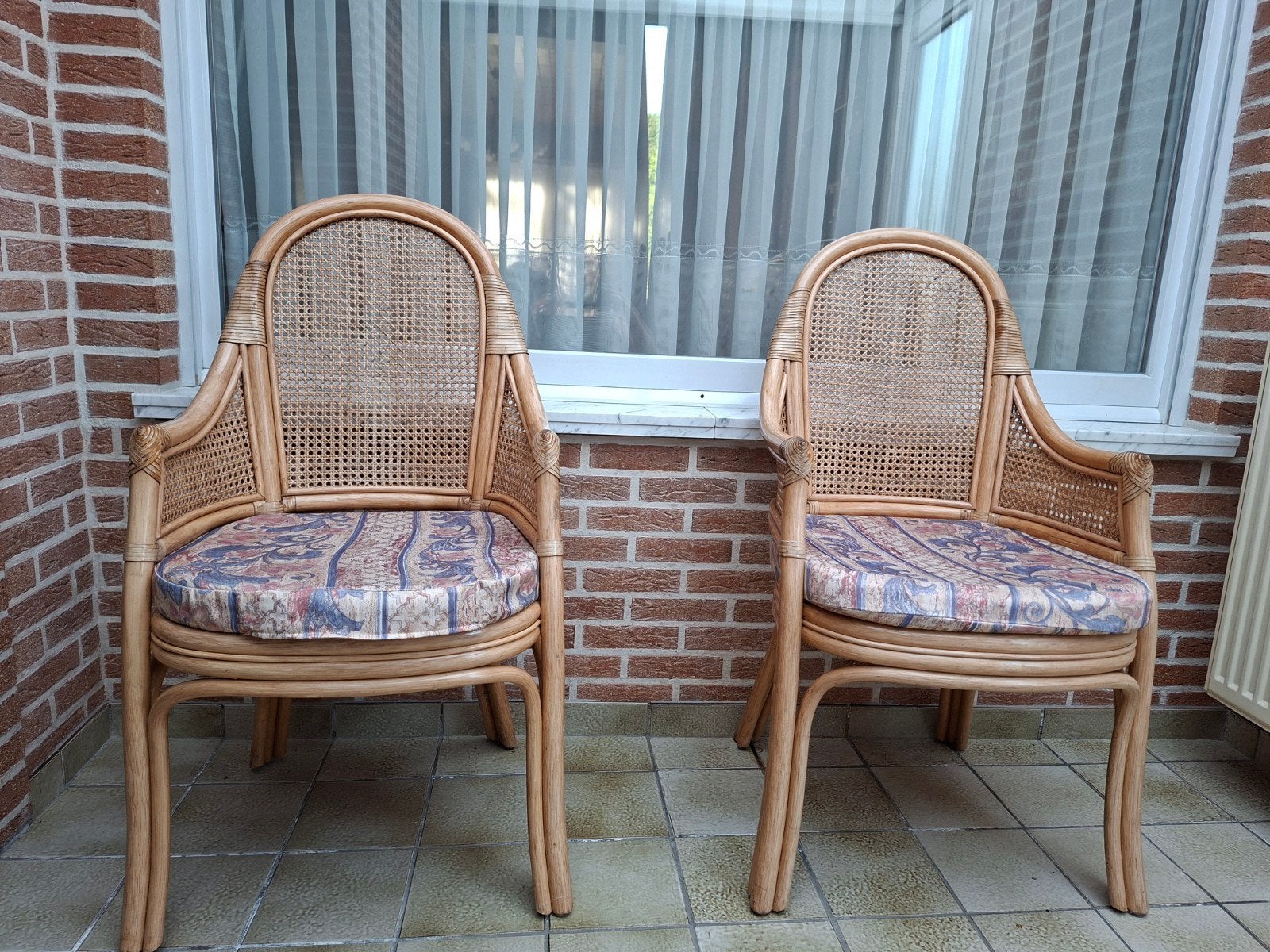 2 rotan stoelen, Tuin en Terras, Ophalen, Rotan