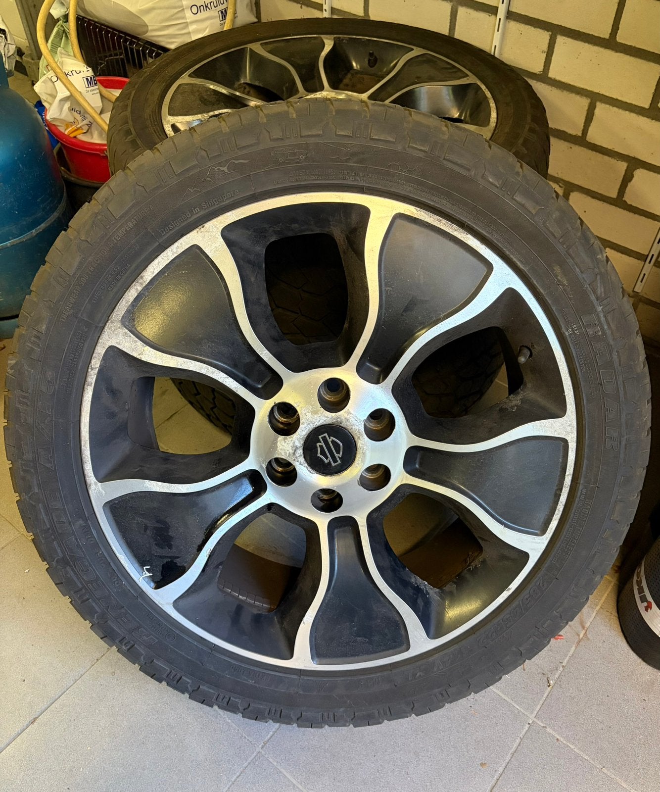 F150 Harley Davids 3 velgen +banden ruim voldoende profiel, Ophalen, Nieuw, All Season, Band(en)