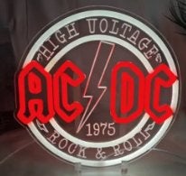 Lampe au néon LED en acrylique ACDC Rock Band, Enlèvement ou Envoi, Neuf, Table lumineuse ou lampe (néon)