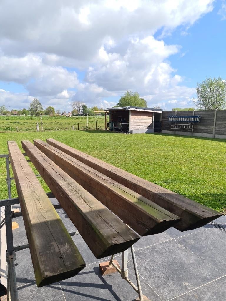 Houten balken geïmpregneerd, Doe-het-zelf en Bouw, Hout en Planken, Grenen, Zo goed als nieuw, Balk, Ophalen