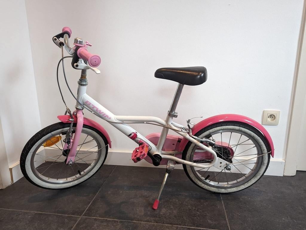 Meisjesfiets Btwin 16 inch (4-6 jaar), Frein sur jante, B-Twin, Enlèvement, Utilisé