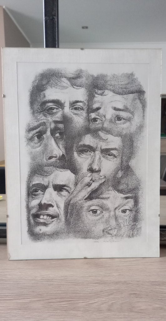 Brel Jacques montuur, Antiek en Kunst, Ophalen, Achter glas, Portret of Personen