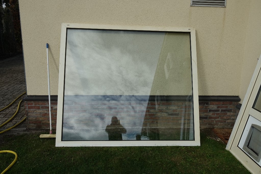 Partij diverse ramen en deuren PVC, Ophalen, Gebruikt, Gevelraam of Ruit, Dubbelglas