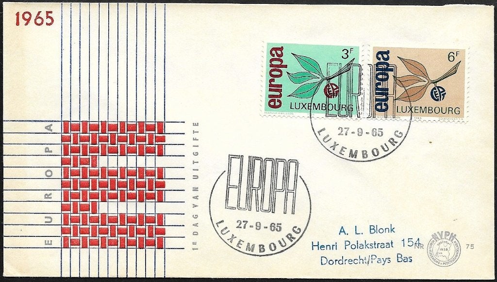 1965 - LUXEMBOURG - FDC Europe [Y&T 670/671], Timbres & Monnaies, Timbres | Europe | Autre, Envoi, Luxembourg, Affranchi