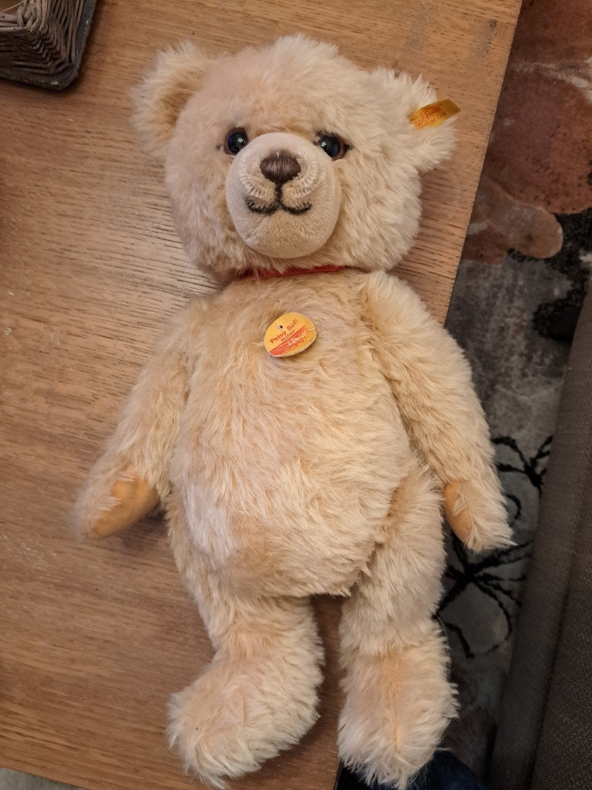 Steiff Beer Petsy Soft Mohair, Knopf im Ohr, Verzamelen, Ophalen of Verzenden, Steiff
