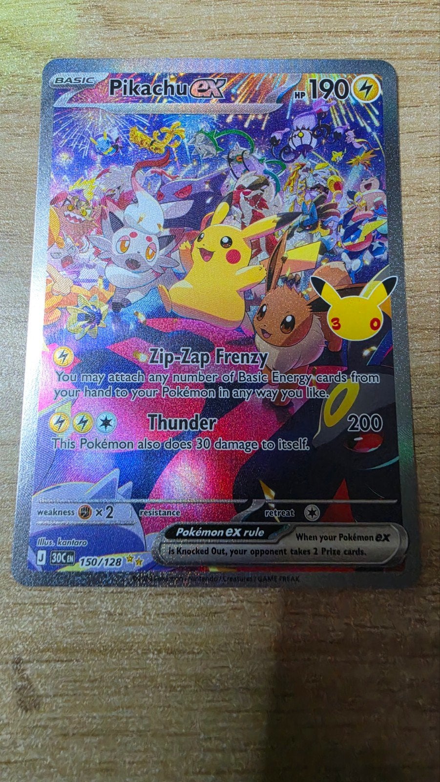 Pikachu ex 150/128 SIR - 30th Celebration, Ophalen