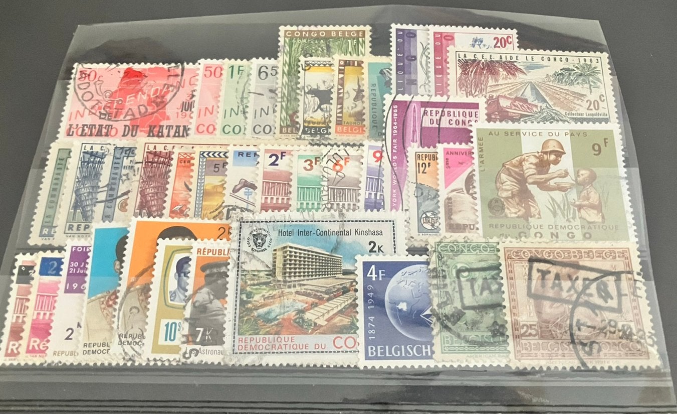 Restlotje postzegels DR Congo, Postzegels en Munten, Verzenden, Overige landen, Gestempeld