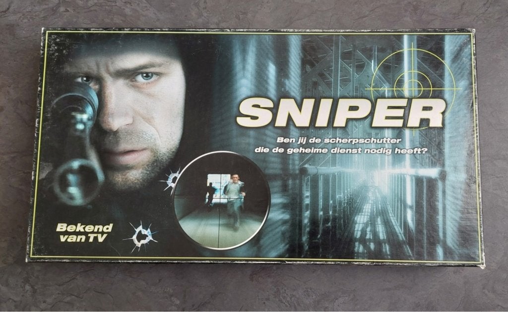Sniper gezelschapsspel , bordspel 2-4 spelers, Ophalen of Verzenden, Zo goed als nieuw