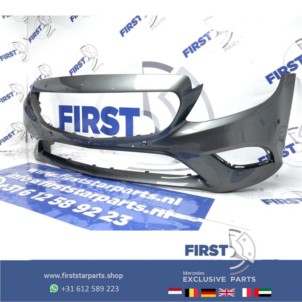 W205 C205 FACELIFT VOORBUMPER GRIJS Mercedes C Klasse bumper, Utilisé, -, Avant, -