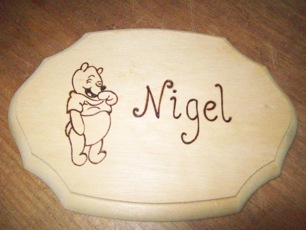 Houten bordje: Nigel (nieuw), Hobby & Loisirs créatifs, Hobby & Loisirs Autre, Enlèvement ou Envoi, Comme neuf