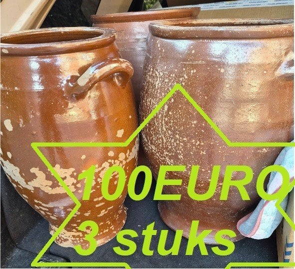 3 oude kruiken +- 50 cm, Ophalen