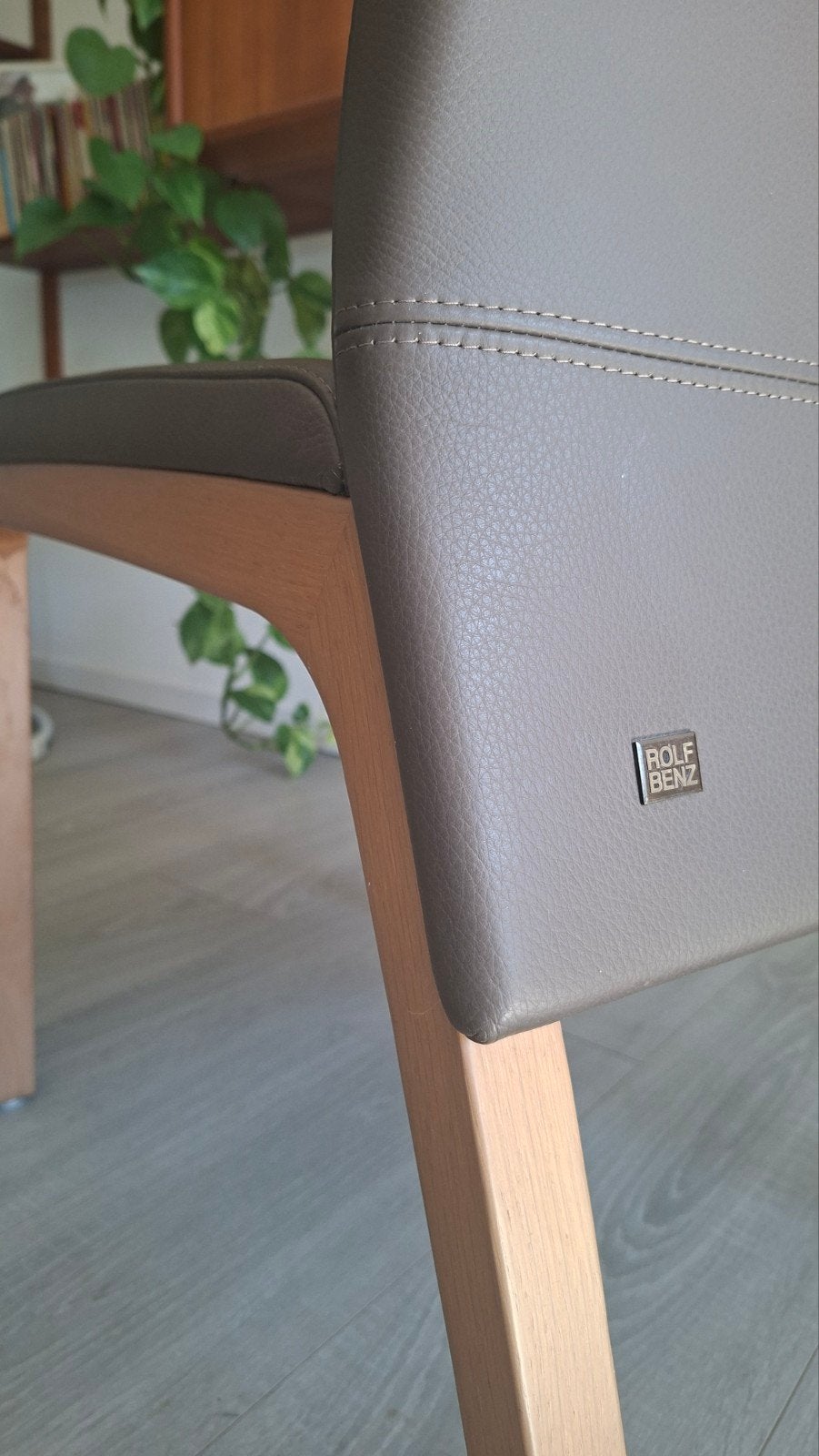 Set van 6 Rolf Benz stoelen, Ophalen, Bruin, Leer