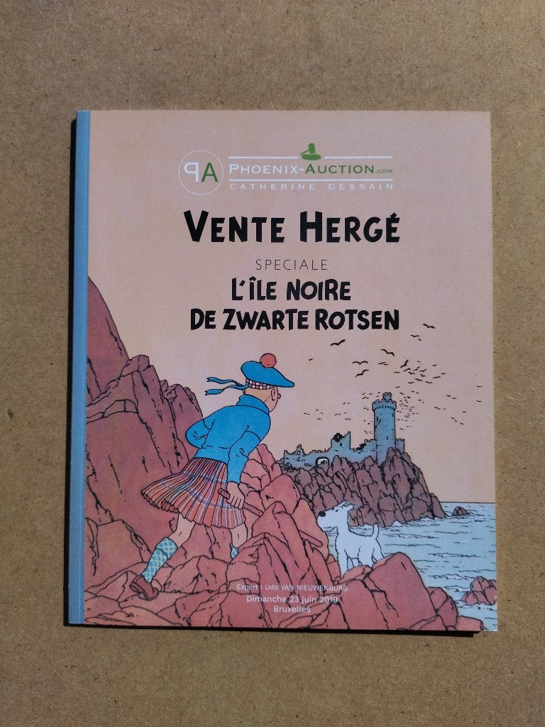 Catalogue de vente Hergé - Spécial l'Ile Noire, Livres, Enlèvement ou Envoi, Une BD, Comme neuf, Phoenix-Auction