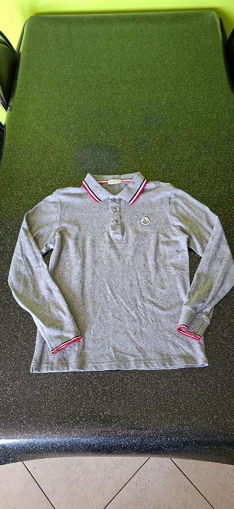 polo gris homme Moncler T:M, Enlèvement, Comme neuf, Taille 48/50 (M), Gris