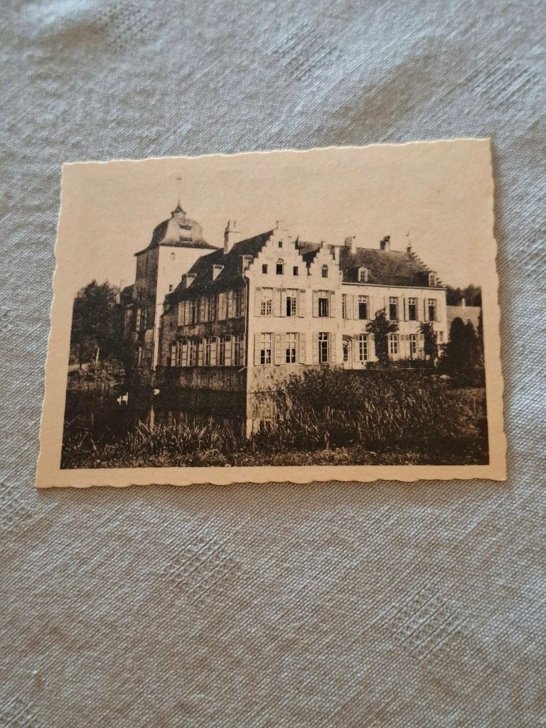 Prentje/Chromo: Sint-Ulriks-Kapelle/Kasteel van Nieuwermolen, Gebruikt, Ophalen of Verzenden, 1940 tot 1960, Gebouw
