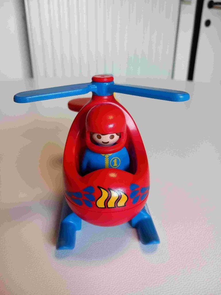 Hélicoptère Playmobil Fire, Enlèvement, Comme neuf