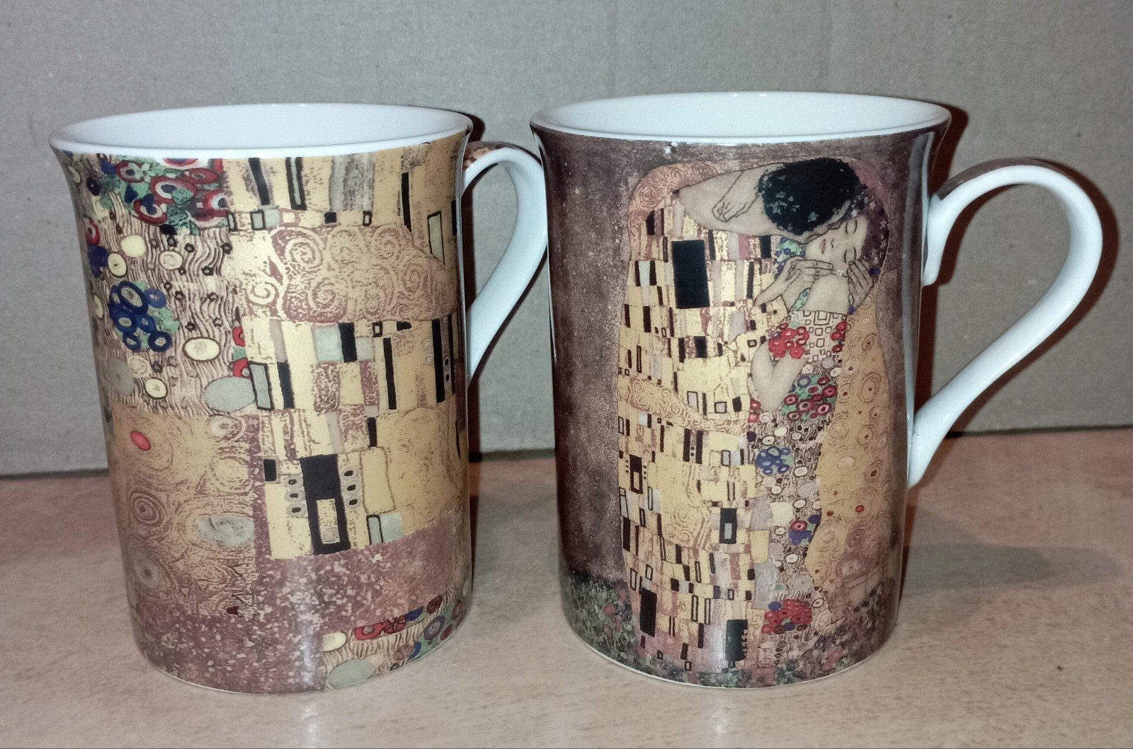 2x koffietas/ mok Gustav Klimt (Leonardo Collection), Antiek en Kunst, Ophalen of Verzenden