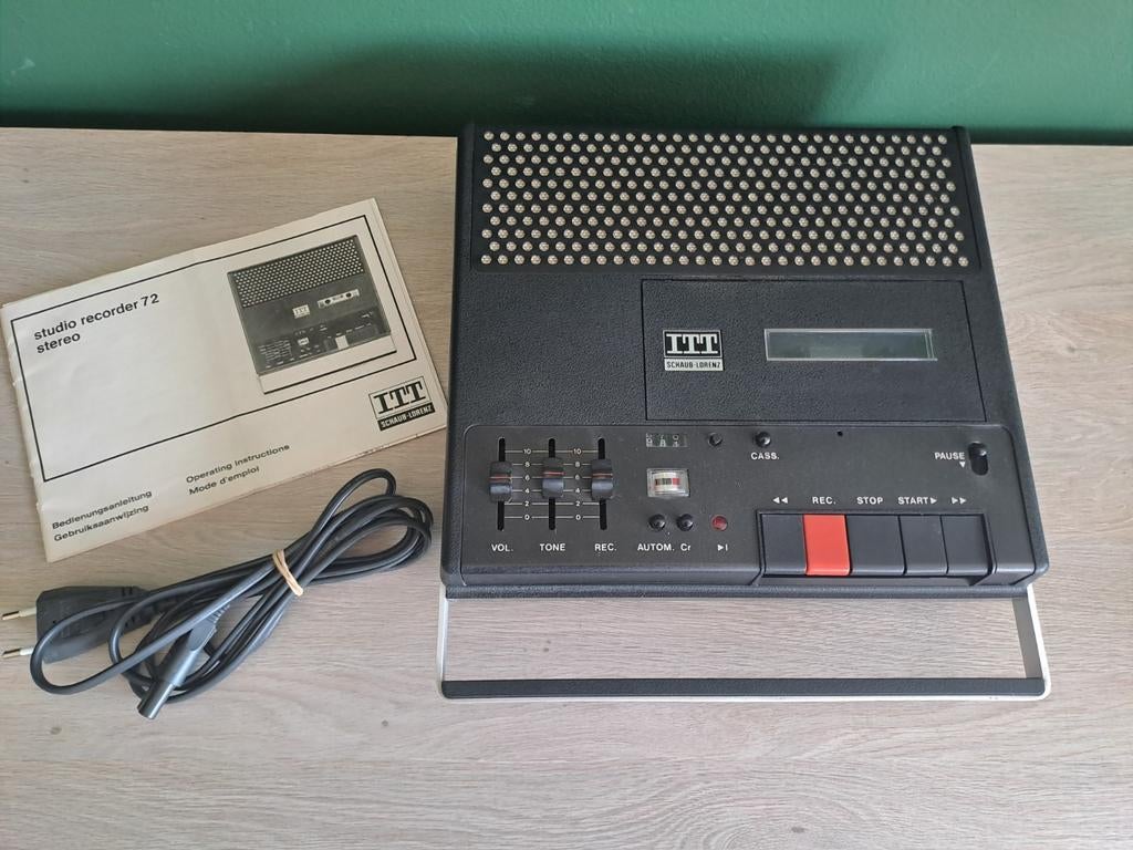 Vintage ITT Schaub-Lorenz Studio Recorder 72 Stereo casette, Enlèvement