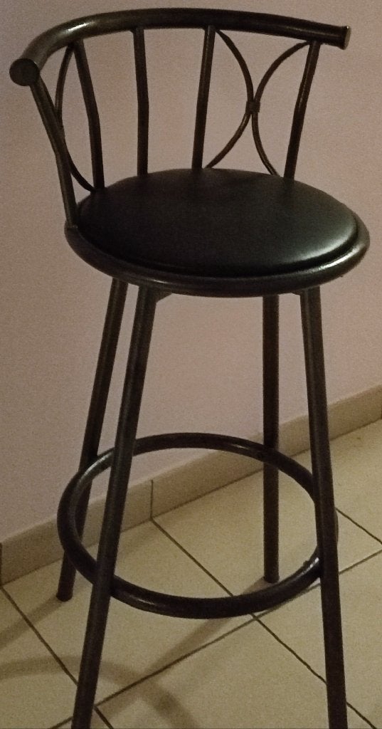 Tabouret de bar 2 exemplaires, 2 tabourets, Enlèvement, Métal, Pivotant