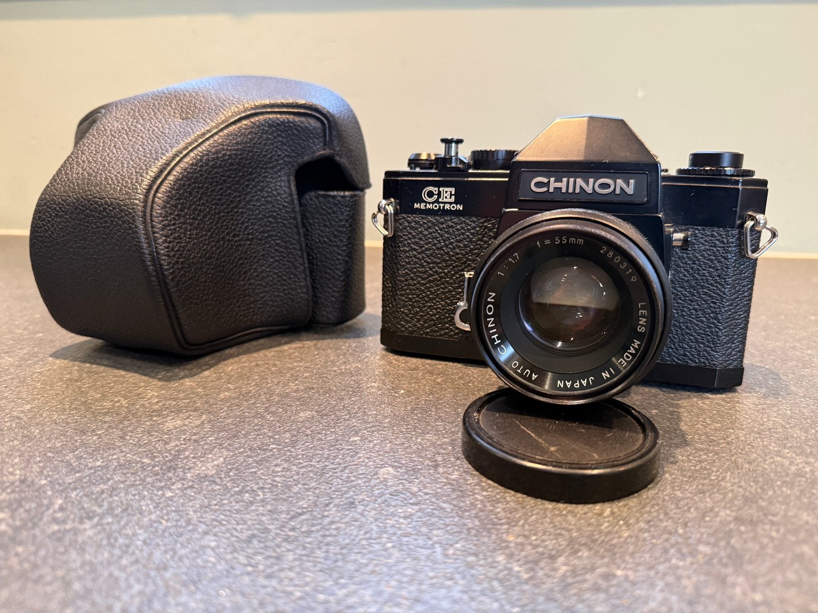 Chinon CE memotron met 55mm f1.7 lens, Ophalen, Gebruikt