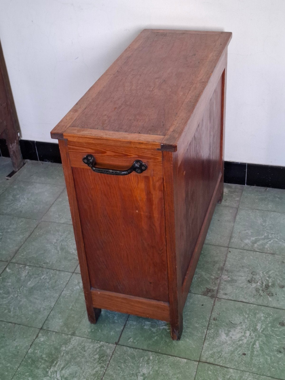 Coffre de rangement rustique en bois massif, Enlèvement, Inconnu, Inconnr, Inconnu