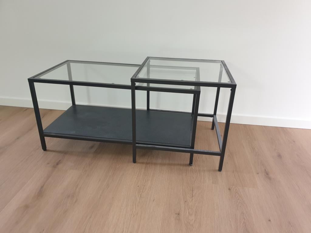 Bijzettafel in glas, Maison & Meubles, Tables | Dessertes, Enlèvement, Comme neuf, Verre
