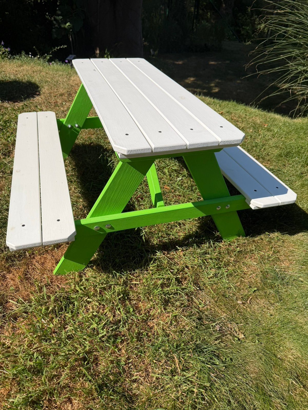 Kinder picknickbankje, Tuin en Terras, Picknicktafels, Ophalen, Zo goed als nieuw