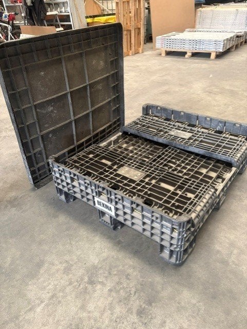 Kunststof palletboxen inklapbaar - zware kwaliteit, Repliable, 35 à 50 cm, Enlèvement, Utilisé
