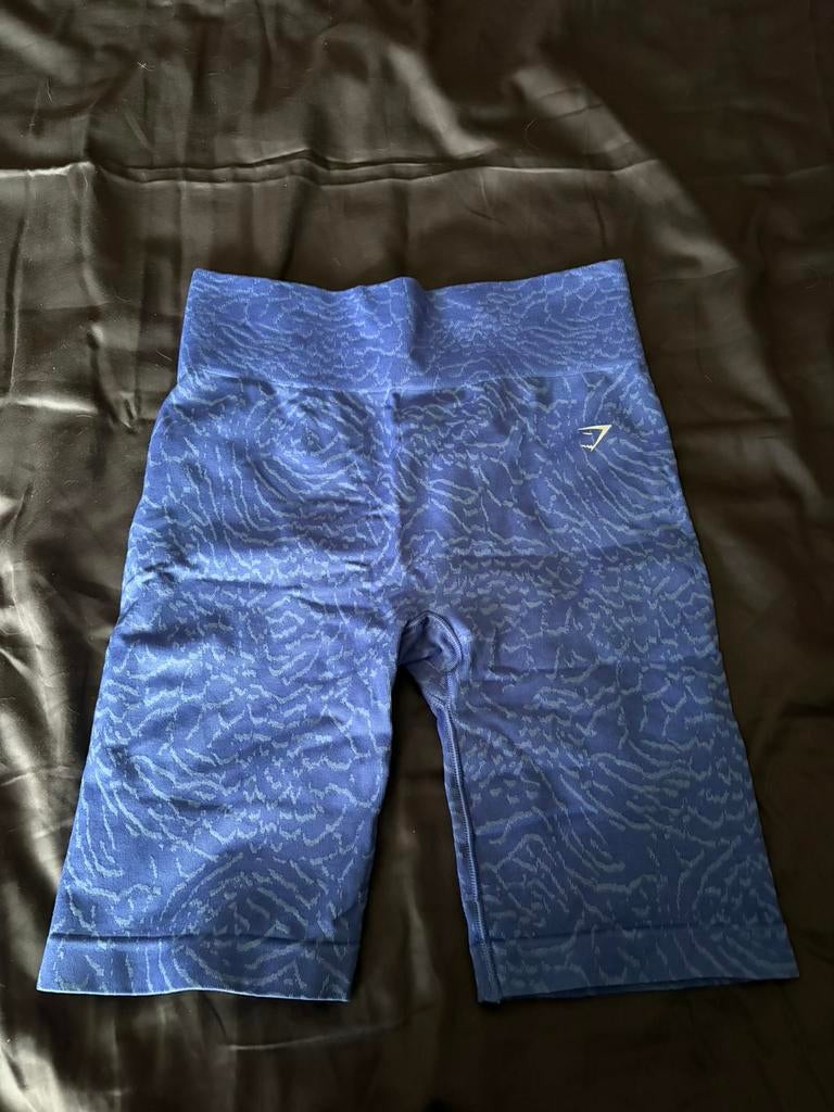 Gymshark biker short maat xl, Ophalen of Verzenden, Zo goed als nieuw, Maat 46/48 (XL) of groter, Blauw