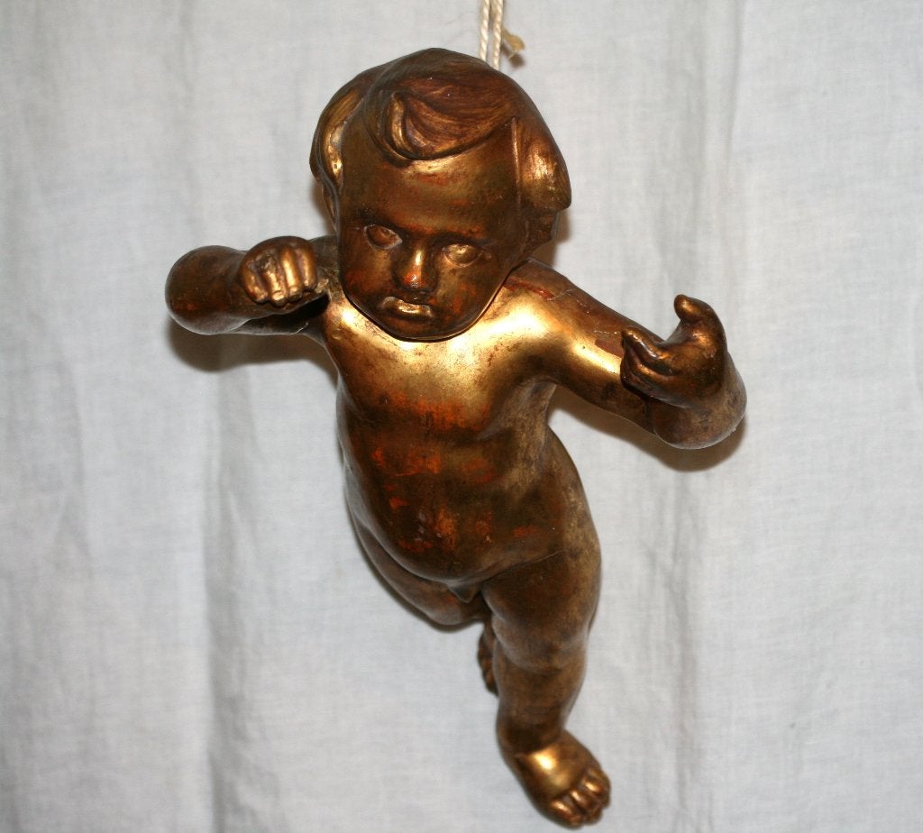 Beeld, Cupido - 50 cm - Gips, Ophalen of Verzenden, Klassiek, Gips, Beeld