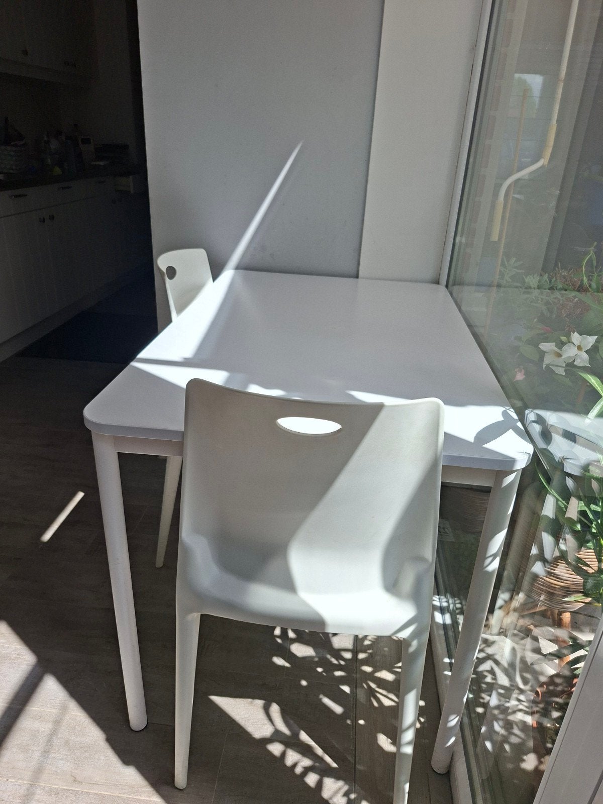 kleine keukentafel met 2 stoelen L110xB70xH74, Huis en Inrichting, Ophalen, Gebruikt, 100 tot 150 cm, 50 tot 100 cm