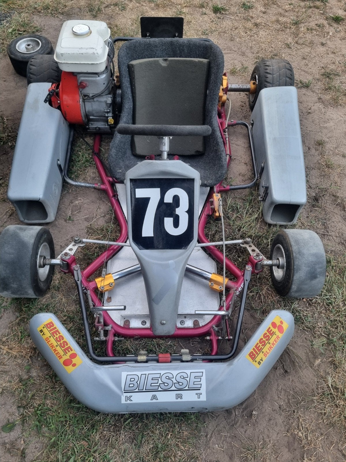 BIESSE KART 200CC  HONDA GX200 GOED RIJDENDE KART  5.0PK, Sport en Fitness, Karting, Ophalen, Kart