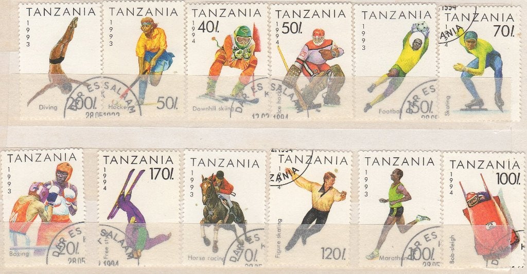 Tanzania - sporten, Ophalen of Verzenden, Tanzania, Gestempeld