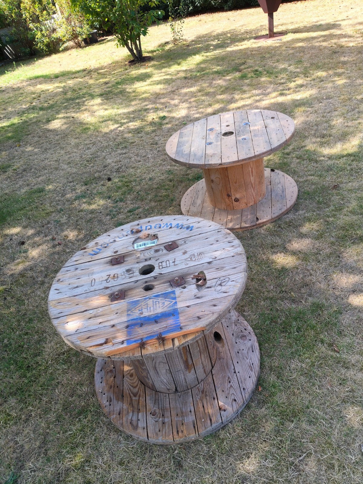 houten haspels, Enlèvement, Utilisé, Rond, Bois