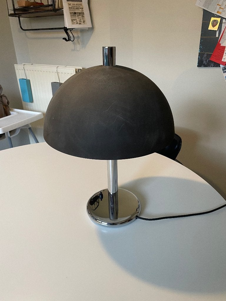 vintage paddenstoel-mushroom tafellamp, Ophalen, Gebruikt, E27 (groot), Vintage