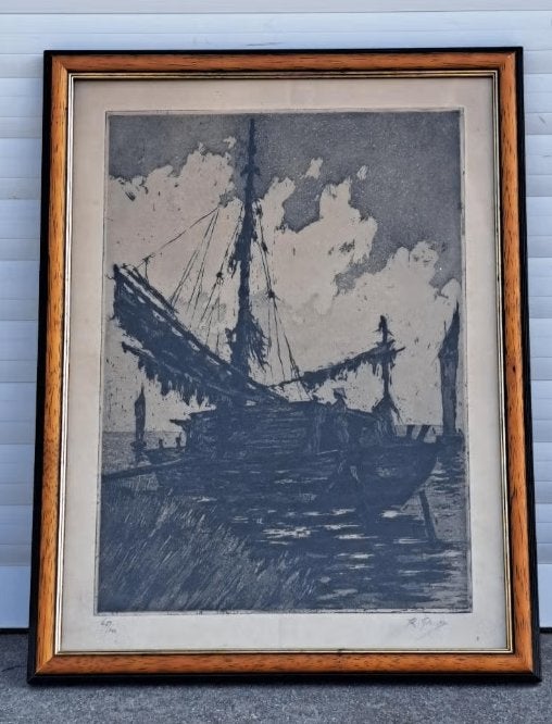 Gravure signe kurt peiser, Enlèvement ou Envoi, Gravure
