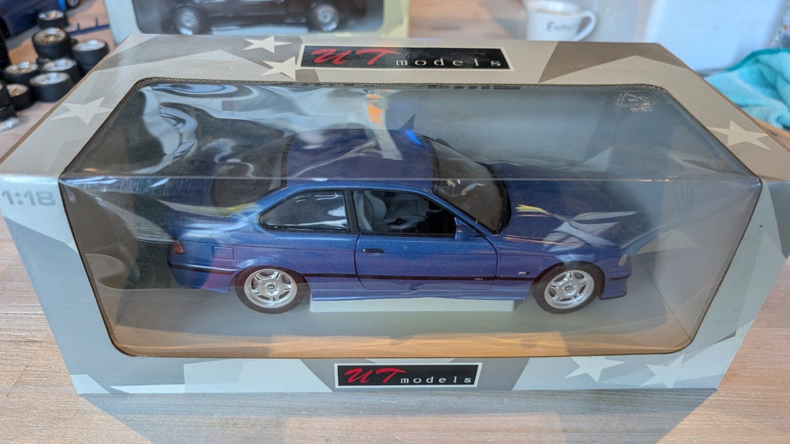 UT Models BMW E36 M3 Coupé, blue, Hobby en Vrije tijd, Modelauto's | 1:18, Ophalen of Verzenden, Zo goed als nieuw, Auto, UT Models