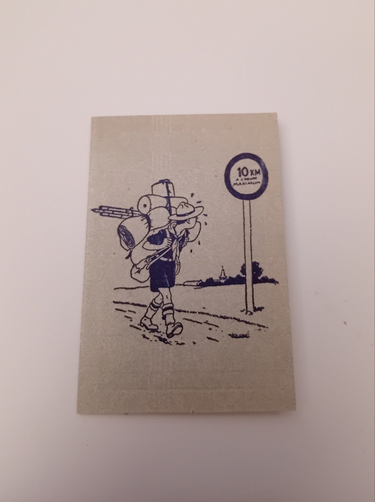 Kuifje HERGE RARE SCOUTSKALENDER 1952, Verzamelen, Verzenden, Kuifje, Zo goed als nieuw, Plaatje, Poster of Sticker