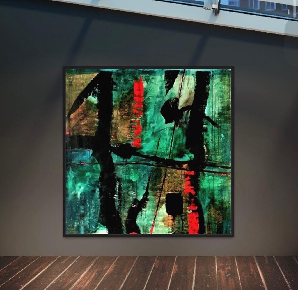 Toile d artiste de 2m sur 2m, Enlèvement