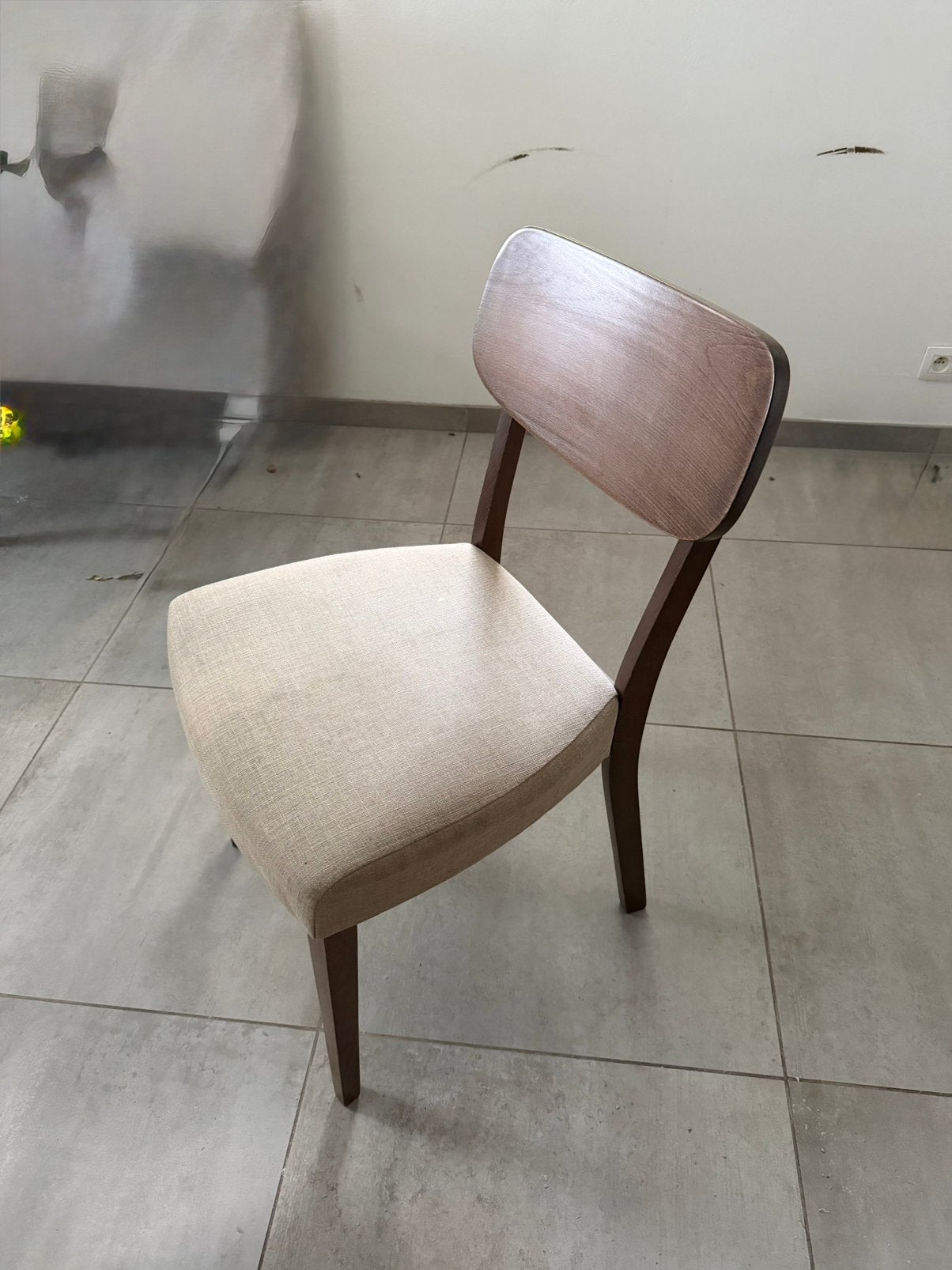 Chaises vintage en bois et tissu très bon état, Maison & Meubles, Enlèvement, Utilisé