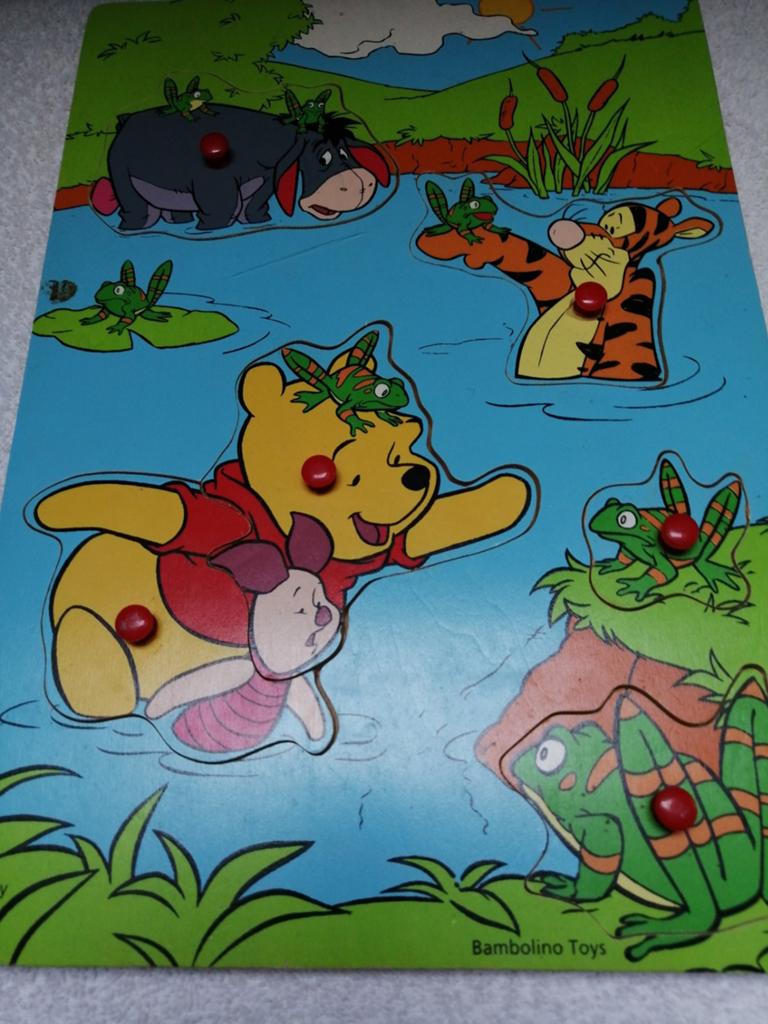 Puzzle de boutons en bois Winnie l'ourson (Disney), Enlèvement ou Envoi