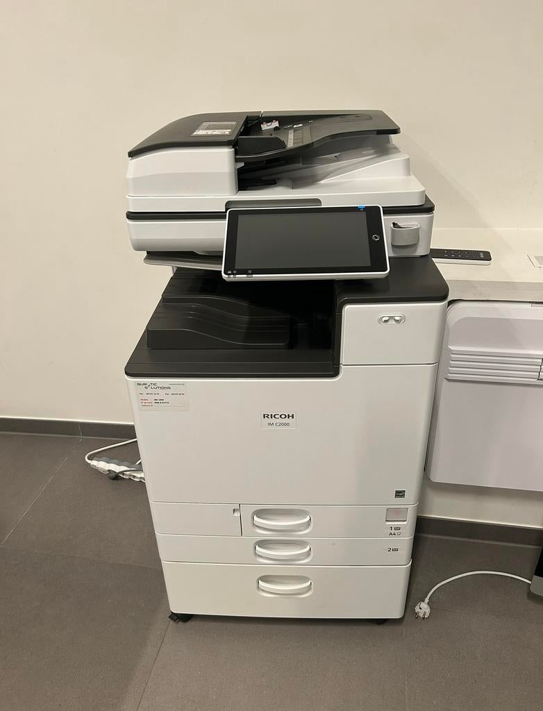 Ricoh IM c2000, Computers en Software, Printers, Gebruikt, All-in-one, Laserprinter, Kleur printen, Mailen, Scannen, Zwart-en-wit printen