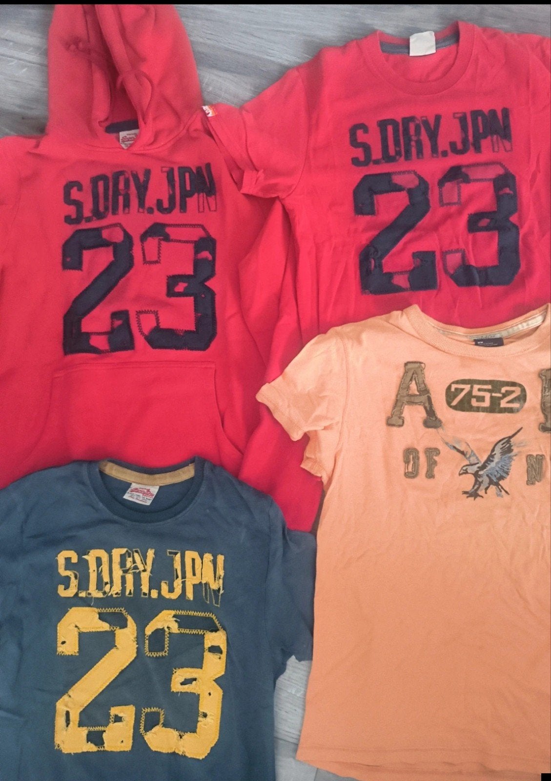 1 Sweat et 3 t-shirt A vendre, Kleding | Heren, Ophalen, Maat 48/50 (M), Gedragen, Super Dry