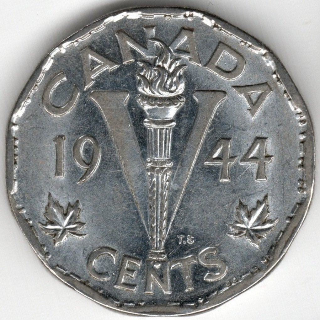 Canada : 5 Cent 1944 KM #40a Réf 16738, Timbres & Monnaies, Monnaies | Amérique, Enlèvement ou Envoi, Amérique du Nord, Monnaie en vrac