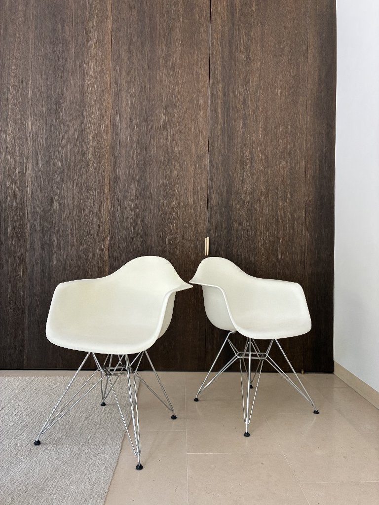 Vitra Eames Plastic Armchair RE DAR, Huis en Inrichting, Stoelen, Ophalen, Kunststof, Twee, Wit