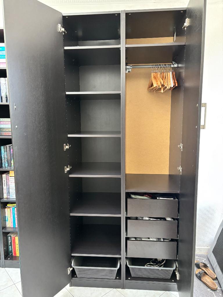 Ikea paxkast, Maison & Meubles, Armoires | Penderies & Garde-robes, Utilisé, 200 cm ou plus, 50 à 100 cm, 50 à 75 cm, Avec tiroir(s)