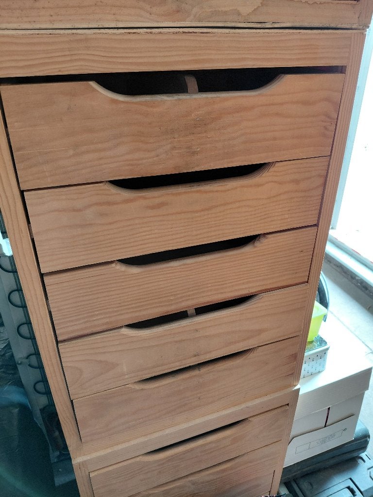 houten kastjes met schuiven, Enlèvement, Utilisé, Bois