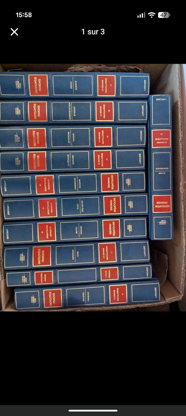 Franse encyclopedie van de jaren 70, Boeken, Ophalen