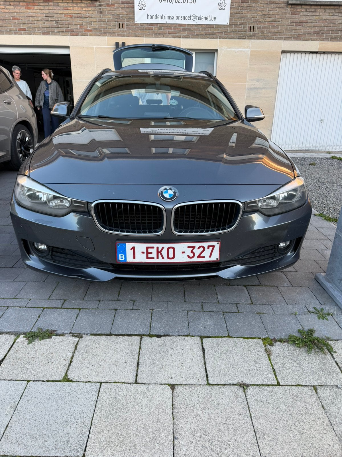 Bmw 318 d touring, Auto's, Zwart, 5 deurs, Particulier, Zilver of Grijs