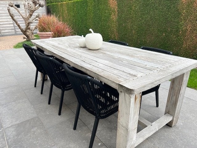 Table Deauville Country Castle + 6 chaises assorties, Enlèvement, Comme neuf, Rectangulaire, Bois